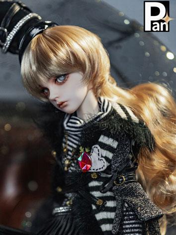 BJD Wig Gold Long Wavy Hair Rwigs45-49 for MSD Size Ball-jointed Doll