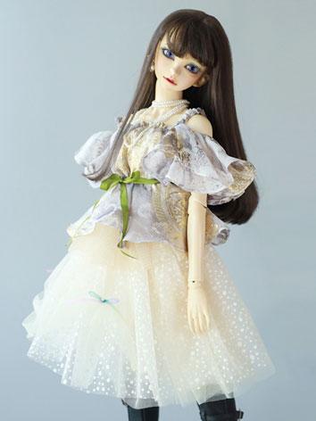 BJD Clothes Silk Top + Puff...