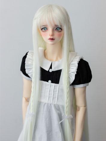 BJD Wig White/Gray/Purple L...