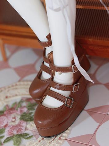 BJD Shoes Brown Platform Sa...