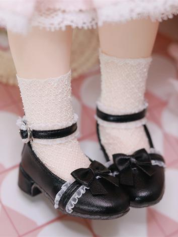 BJD Shoes Black Buckle Shoe...