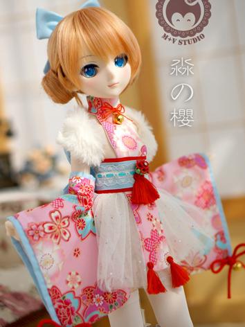 BJD Clothes Pink Kimono Sui...