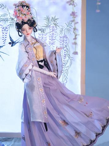 BJD Clothes Girl Purple Ancient Costume for SD Size Ball-jointed Doll