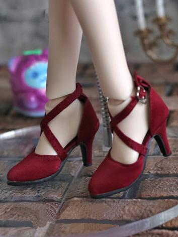 BJD Shoes Wine High Heel Sh...