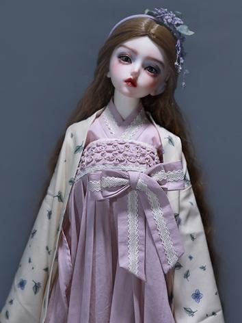 BJD Clothes Girl Beige/Blue Kimono for YOSD/MSD/SDGR/SD16 Size Ball-jointed Doll