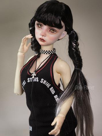 BJD Wig Girl Double Braids ...