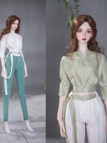 BJD Clothes Girl White/Gree...