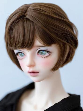 BJD Wig Girl Brown Short Ha...