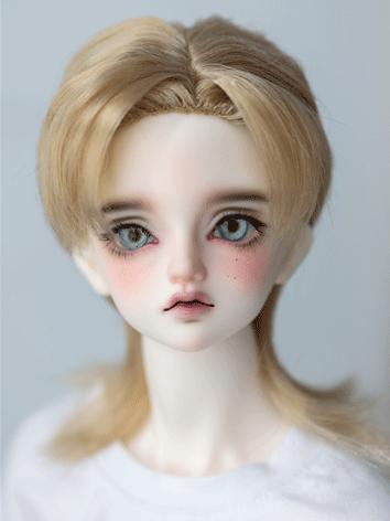 BJD Wig Gold/White/Dark Bro...