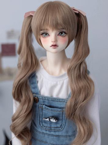 BJD Wig Two Braids Long Cur...