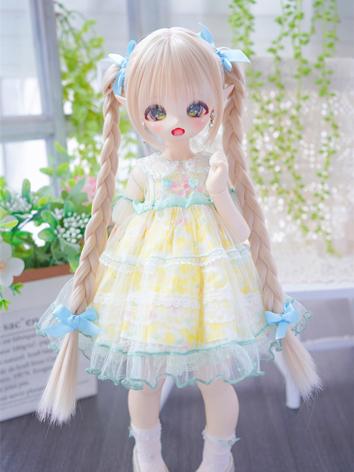 BJD Wig Two Braids Tiger Mo...
