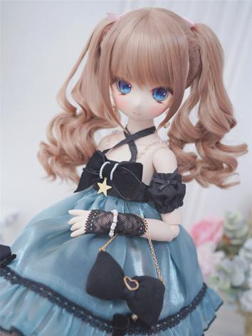 BJD Wig Curly Ponytail Tige...