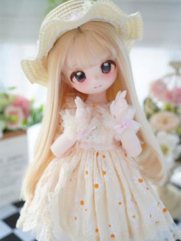 BJD Wig High Temperature Silk Air Fringe Long Pear Flower Hair for SD YOSD MSD Size Ball Jointed Doll