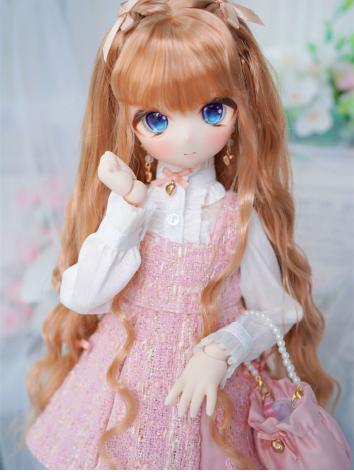 BJD Wig Milk Silk Bow Big W...