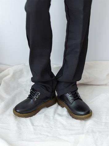 BJD Lace up Shoes with Beef Rib Base leather Round Rips for ID75cm/SD/MSD Size Ball Jointed Doll