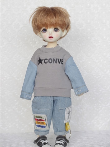 BJD Doll Clothes Denim Hood...