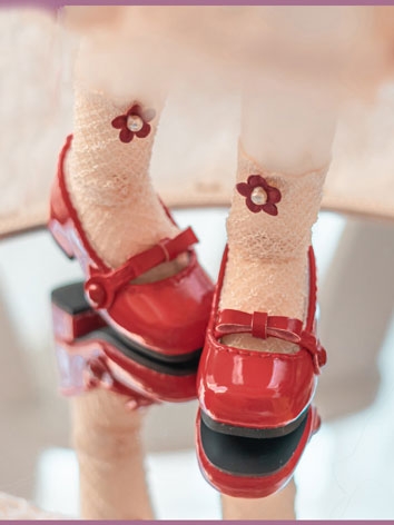 BJD Doll Jane Square Toe Leather Shoes for MDD/YOSD Size Ball Jointed Doll