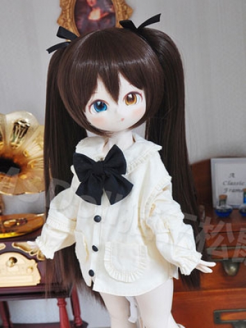 BJD Doll Wig Double Ponytail Straight Hair for SD Size Ball Jointed Doll
