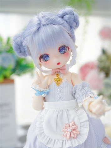 BJD Wig Mohair Blue Double-...