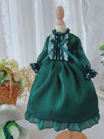 BJD Clothes Green Wesern St...