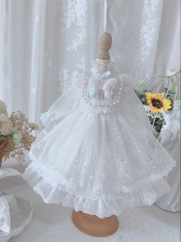 BJD Clothes White Dress Set...