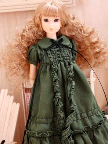 BJD Clothes Blue Green Dress for OB27 Size Ball-jointed Doll