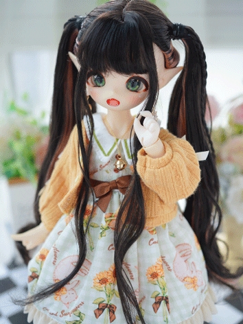 BJD Wig Long Milk Bunches H...