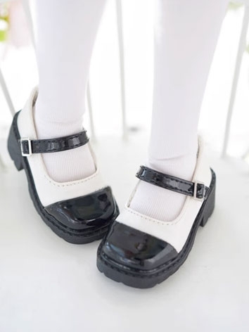 BJD Doll Two Color-matching Leather Shoes for YOSD/MSD Size Ball Jointed Doll