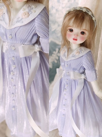 BJD Clothes Pink Purple Dre...