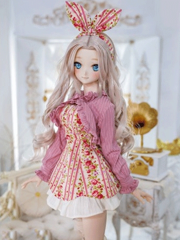 BJD Clothes Pink Garden Dre...