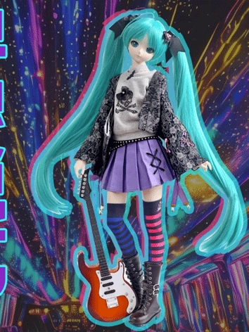 BJD Doll Clothes Japanese Style Punk Dress Fit for DD/SD Size Ball-jointed Doll