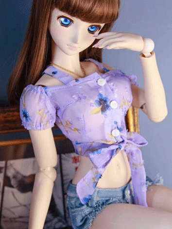 BJD Clothes Purple Blouse D...