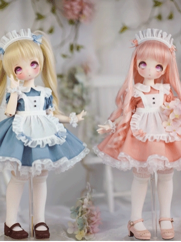 BJD Clothes Pink/Blue Maid ...