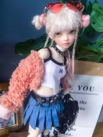 BJD Clothes Furry Coat Skir...