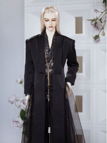 BJD Clothes Black Coat Gauz...