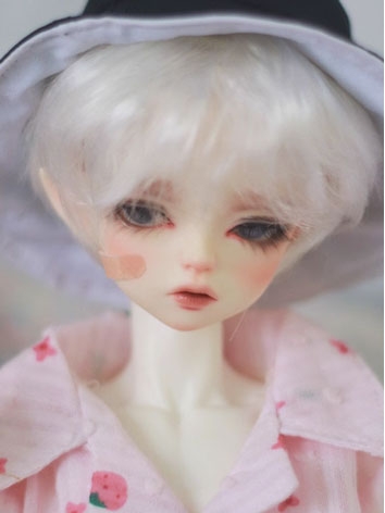 BJD Wig White Short Milk Ha...