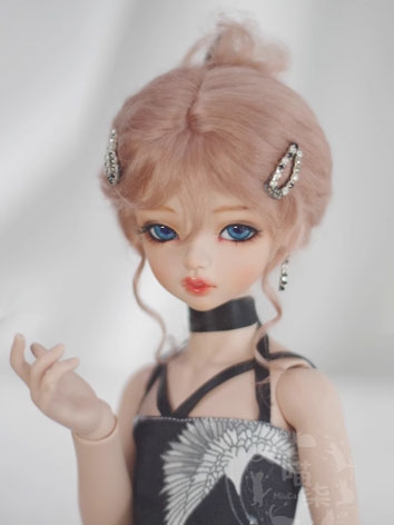 BJD Wig Dark Pink Mohair fo...