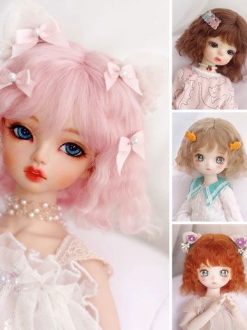 BJD Wig Short Curly Mohair ...