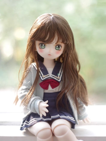 BJD Wig Long Soft Milk Hair...