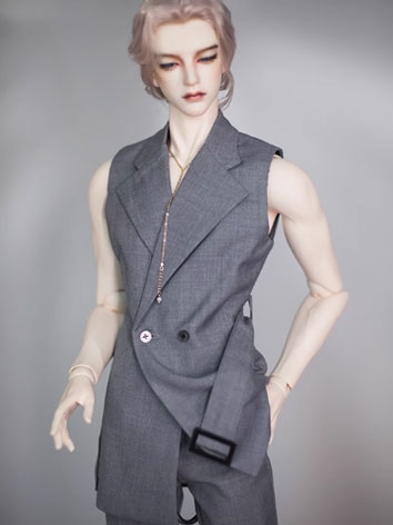 BJD Clothes Gray Long Type Vest for SD17/Normal 70/ID72/Muscle75cm Size Ball-jointed Doll