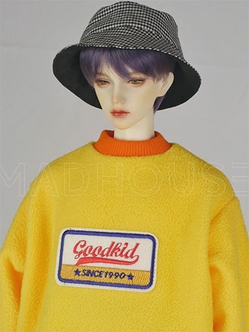 BJD Baby Yellow Reto Polar Fleece Top for 68cm/73cm/75cm Size Ball Jointed Doll