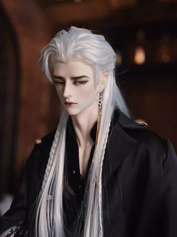 BJD Wig Boy Slicked-back Beauty Tip Long Hair for SD Size Ball-jointed Doll