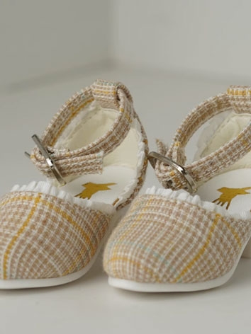 BJD Shoes Plaid High Heel Shoes for MSD Size Ball-jointed Doll
