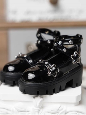 BJD Shoes Black Thick Sole Casual Shoes for MSD YOSD Size Ball-jointed Doll
