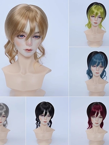 BJD Wig Wolf Tail Soft Hair for SD MSD Size Ball-jointed Doll