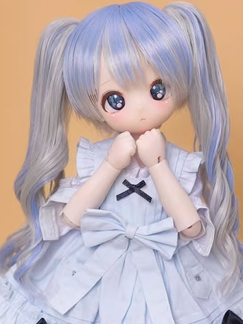 BJD Wig Long Double Pony-tail  Hair for SD MSD Size Ball-jointed Doll