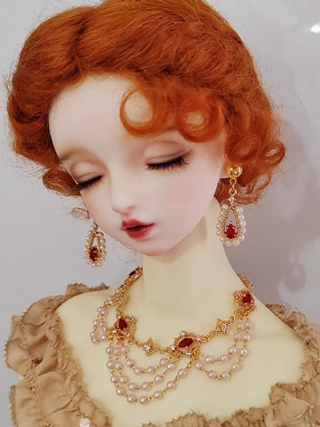 BJD Decoration Red Zircon E...