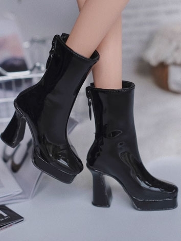 BJD Doll Square Toe Patent Leather Shoes for SD Size Ball Jointed Doll