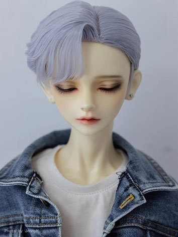 BJD Wig Milk Side Part Shor...