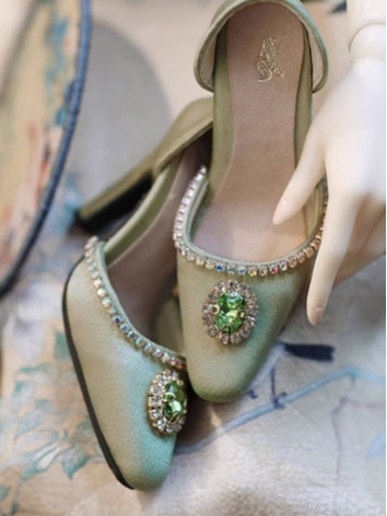 Bjd Shoes 1/3 BJD Retro Satin High Heel Shoes SH322073 for SD Size Ball-jointed Doll